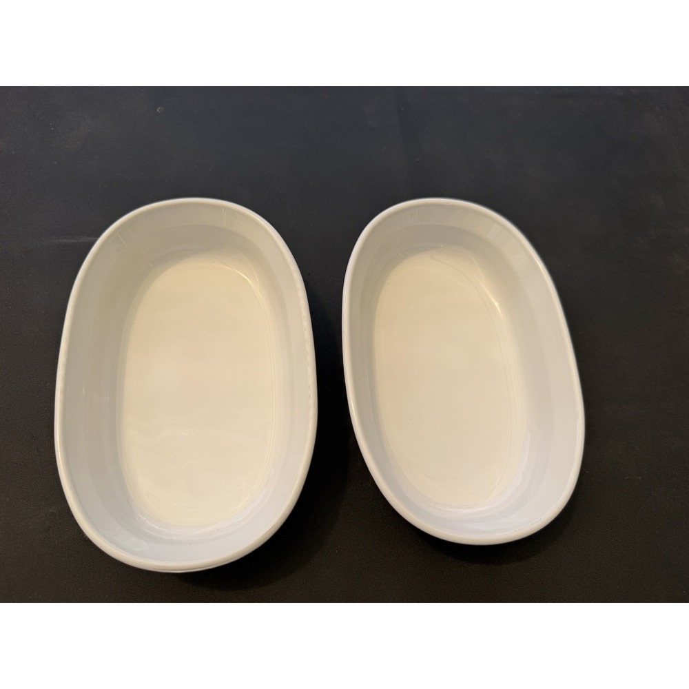 Corning Ware F-15-B FRENCH WHITE 475 ml Oval Individual Casserole Dish Set Of 2